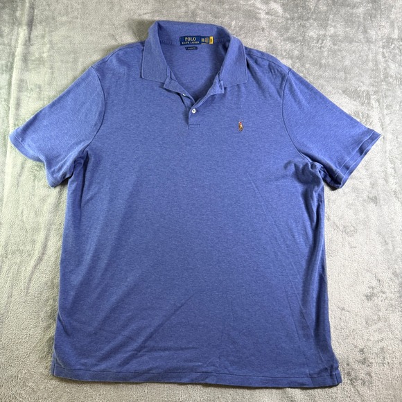 Polo Ralph Lauren Classic Fit Men's Polo Shirt Blue XXL Flesh Pony - Picture 2 of 11